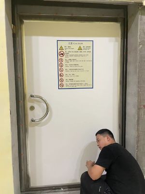 Un buon prezzo. Porte di scudo per risonanza magnetica in acciaio ASTM Porte di protezione dalle radiazioni UL 90 minuti di incendio in linea